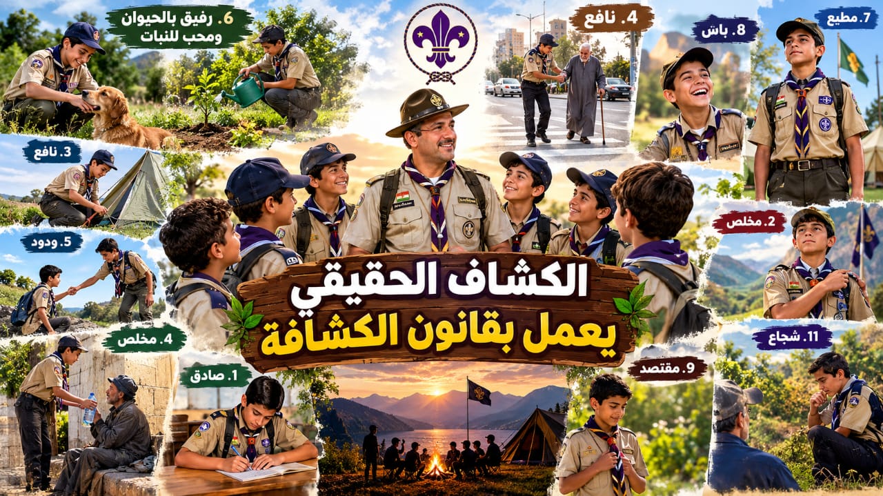 القائد الكشفي . عيد رأفت يكتب . الكشاف الحقيقي يعمل بقانون الكشافة .
